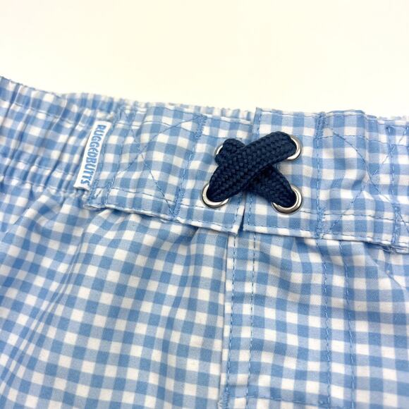 RuggedButts Blue Gingham Swim Shirts - Picture 3 of 5